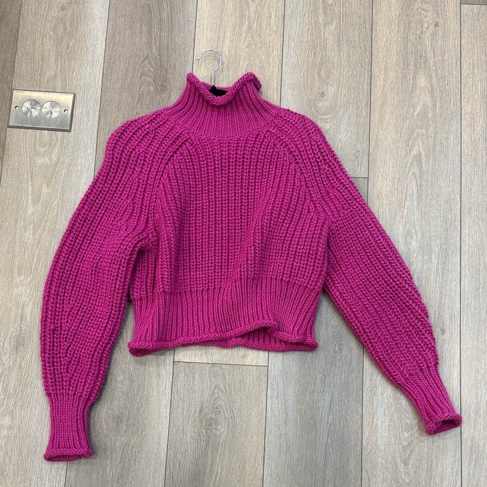 Women's Pink Turtleneck Sweater